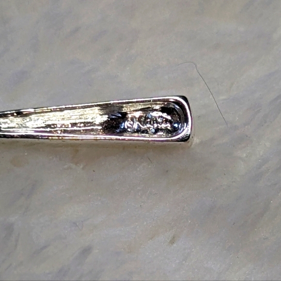 Vintage Napier Silvertone Drop Pierced Earrings - Picture 5 of 8